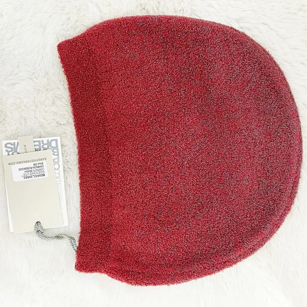 Barefoot Dreams CozyChic Lite Confetti Beanie Crimson Red Rosewood NWT OS